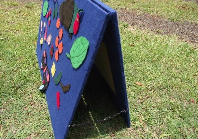 Make your own double sided feltboard for play and learning with these simple steps. Easy project for early childhood educators, teachers, homeschoolers and parents!