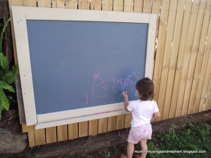 DIY Outdoor blackboard