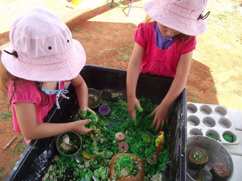 Follow this easy recipe to save money and make your own moon sand for sensory play!