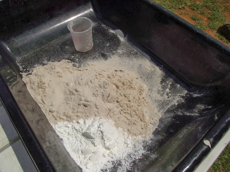 Follow this easy recipe to save money and make your own moon sand for sensory play!