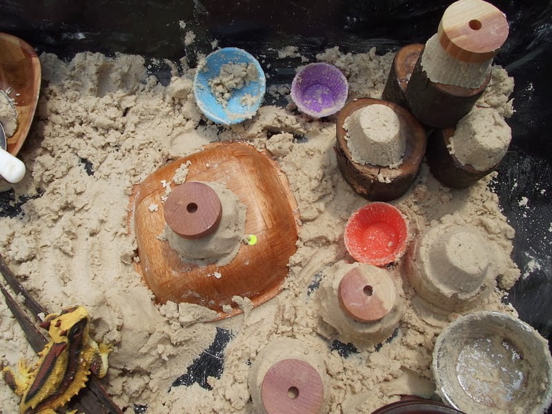 Follow this easy recipe to save money and make your own moon sand for sensory play!