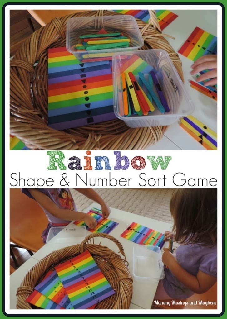 Homemade Resources - Colour, shape and number sequence and match games. Mummy Musings and Mayhem