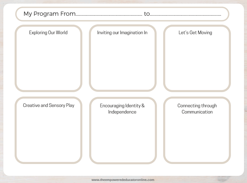 Play Programme Template from www.theempowerededucatoronline.com