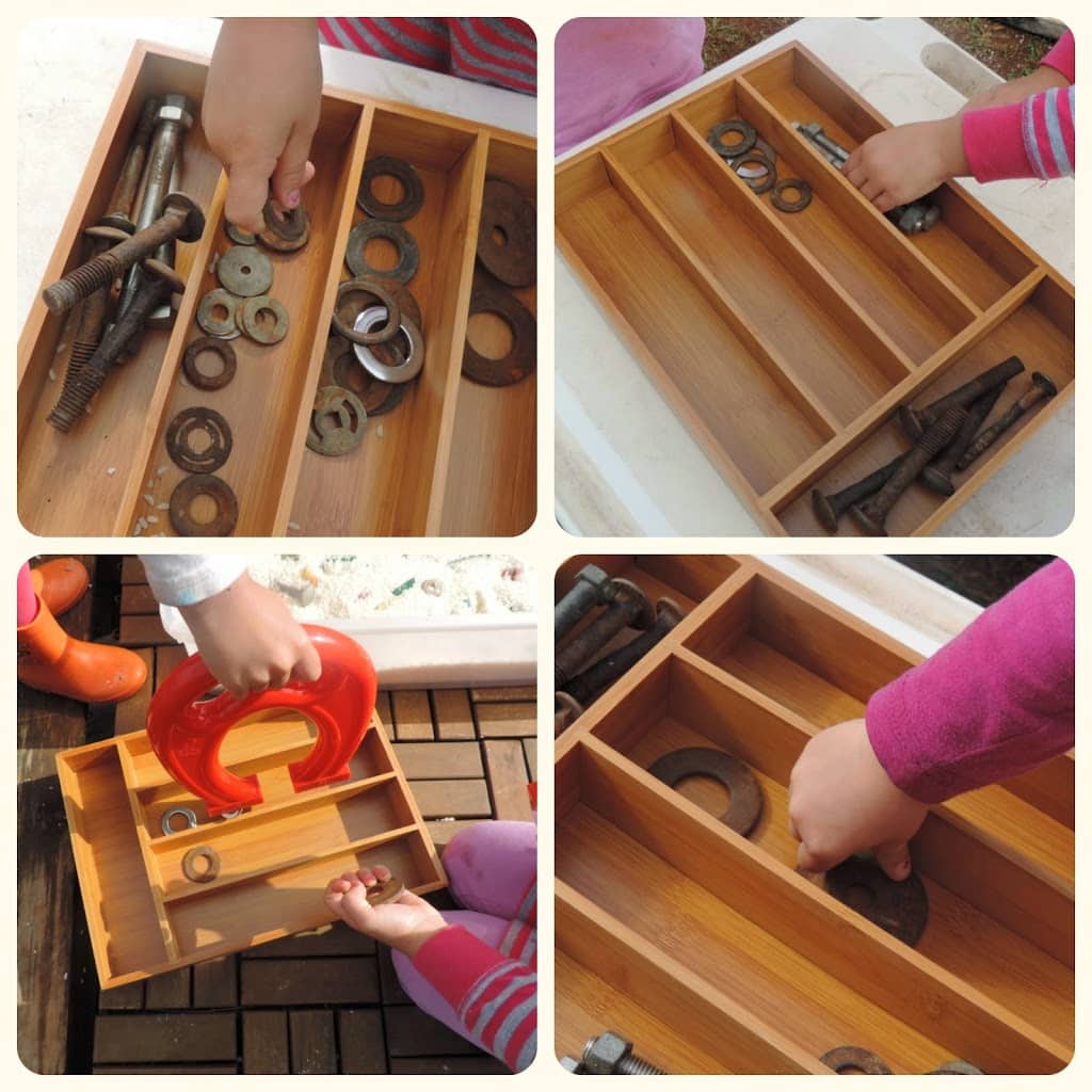 Fine motor sensory fun with magnets and recycled materials - See more at mummy musings and mayhem.com