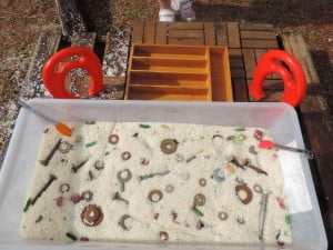 Fine motor sensory fun with magnets and recycled materials - See more at mummy musings and mayhem.com