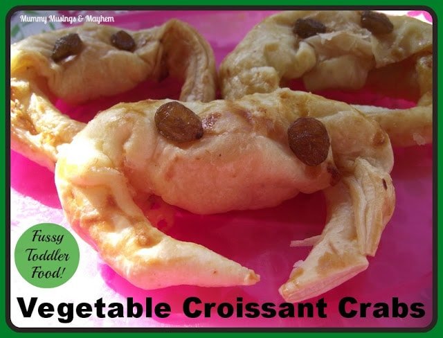 Vegetable, lentil and cheese croissant for toddlers