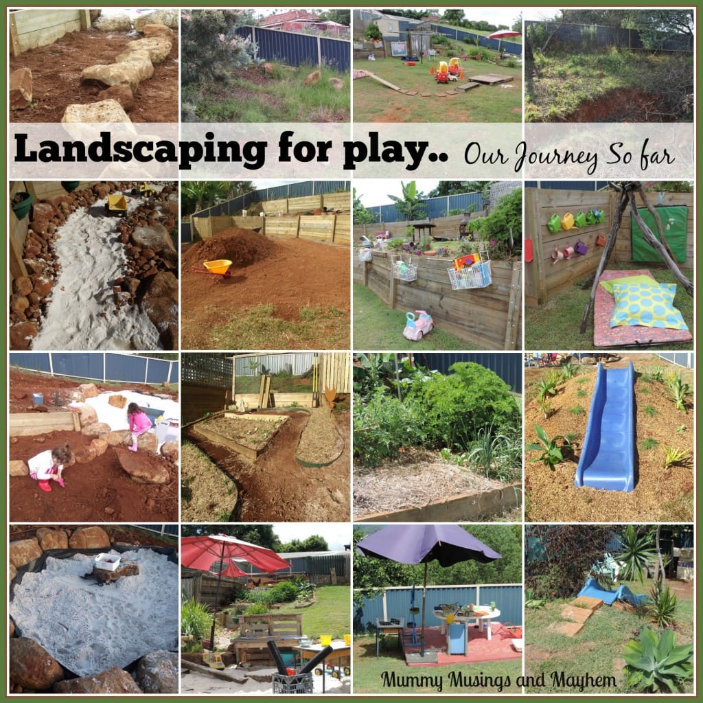 Landscaping natural playspaces for children - Tips, inspiration, project ideas and our progress over the last year. Mummy Musings and Mayhem