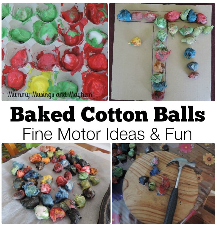 Baked Cotton Balls – Earth Day Craft – Housing a Forest