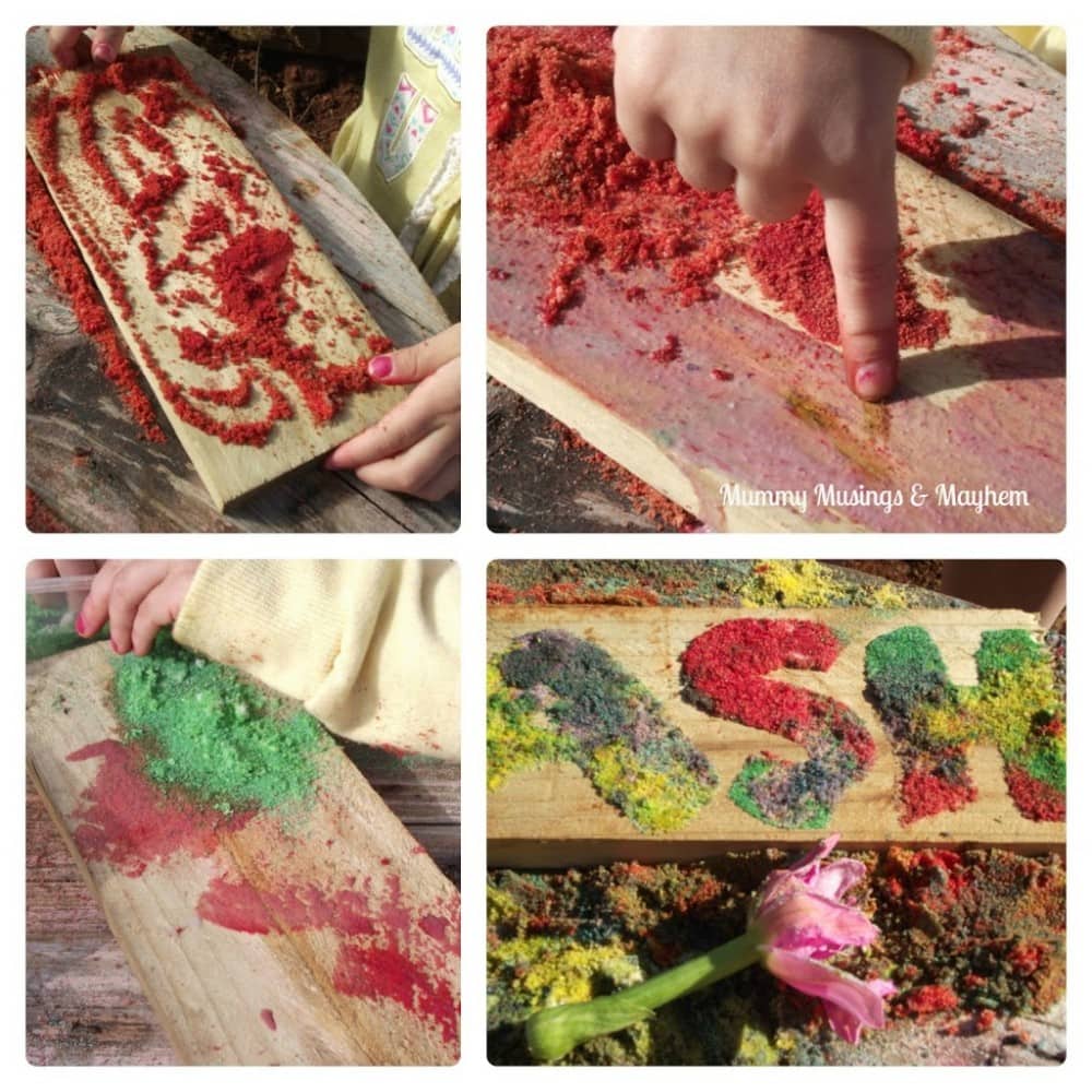 10 ideas for toddler sensory sand play including making your own coloured sand - Mummy Musings and Mayhem