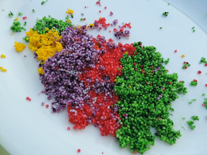Water beads can be a choking hazard for young children - why not make these safe rainbow balls for fun exploring sensory play as an alternative instead!