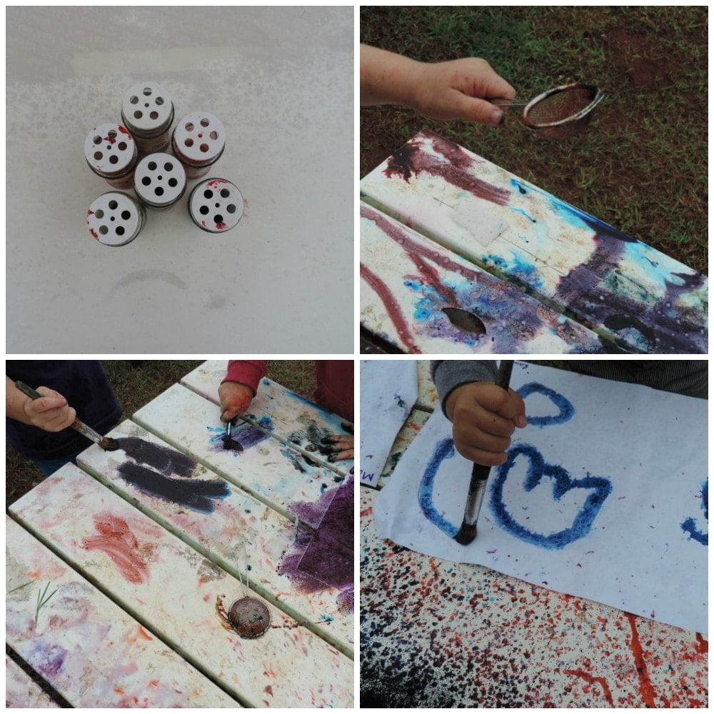 Painting with the Rain - Outdoor Fun and Creativity for Children. See how to do it at Mummy Musings and Mayhem