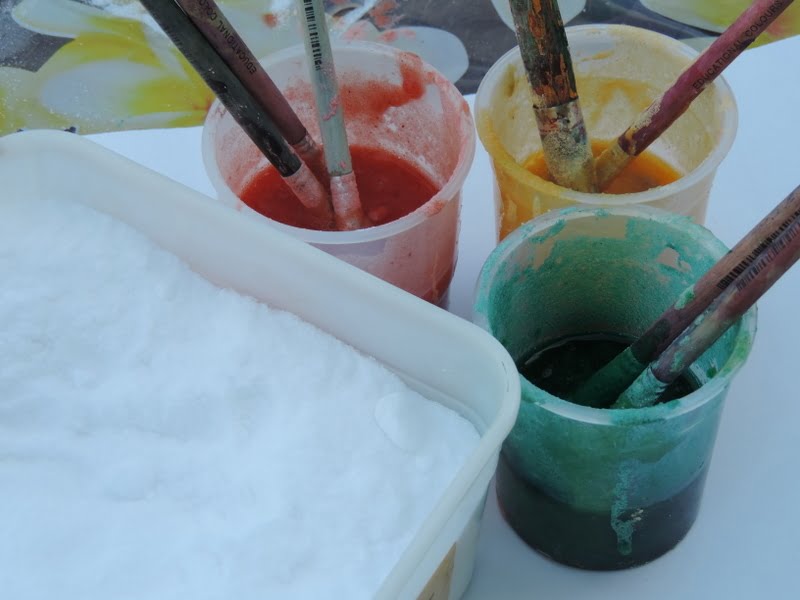 Sensory Salt Painting - exploring texture and touch through artwork and paint. Make your own salt paint by following these easy directions for play!