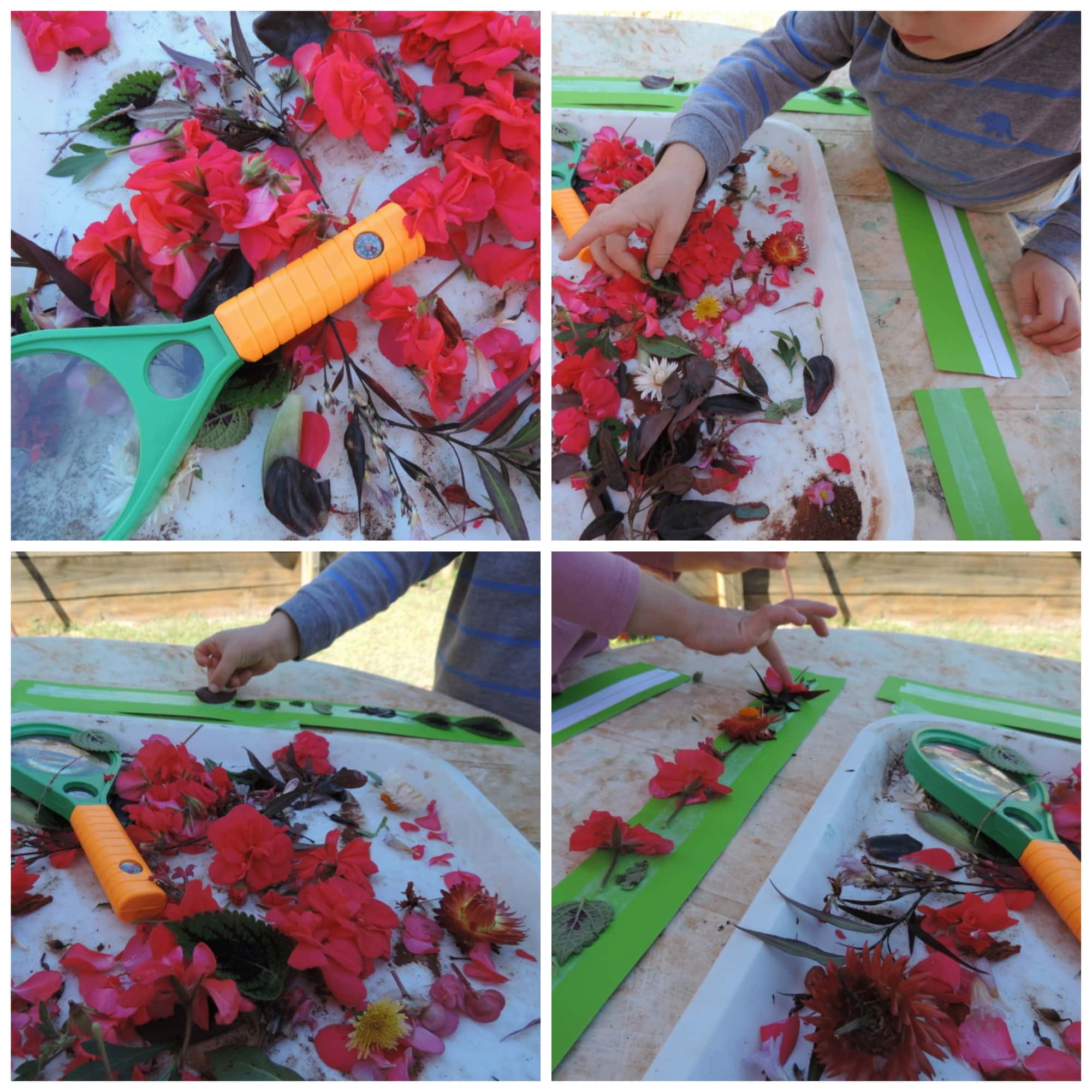 Crowns from Nature - an easy sensory activity that is also mess free! A wonderful way to incorporate natural materials into play and learning! See more at Mummy Musings and Mayhem.