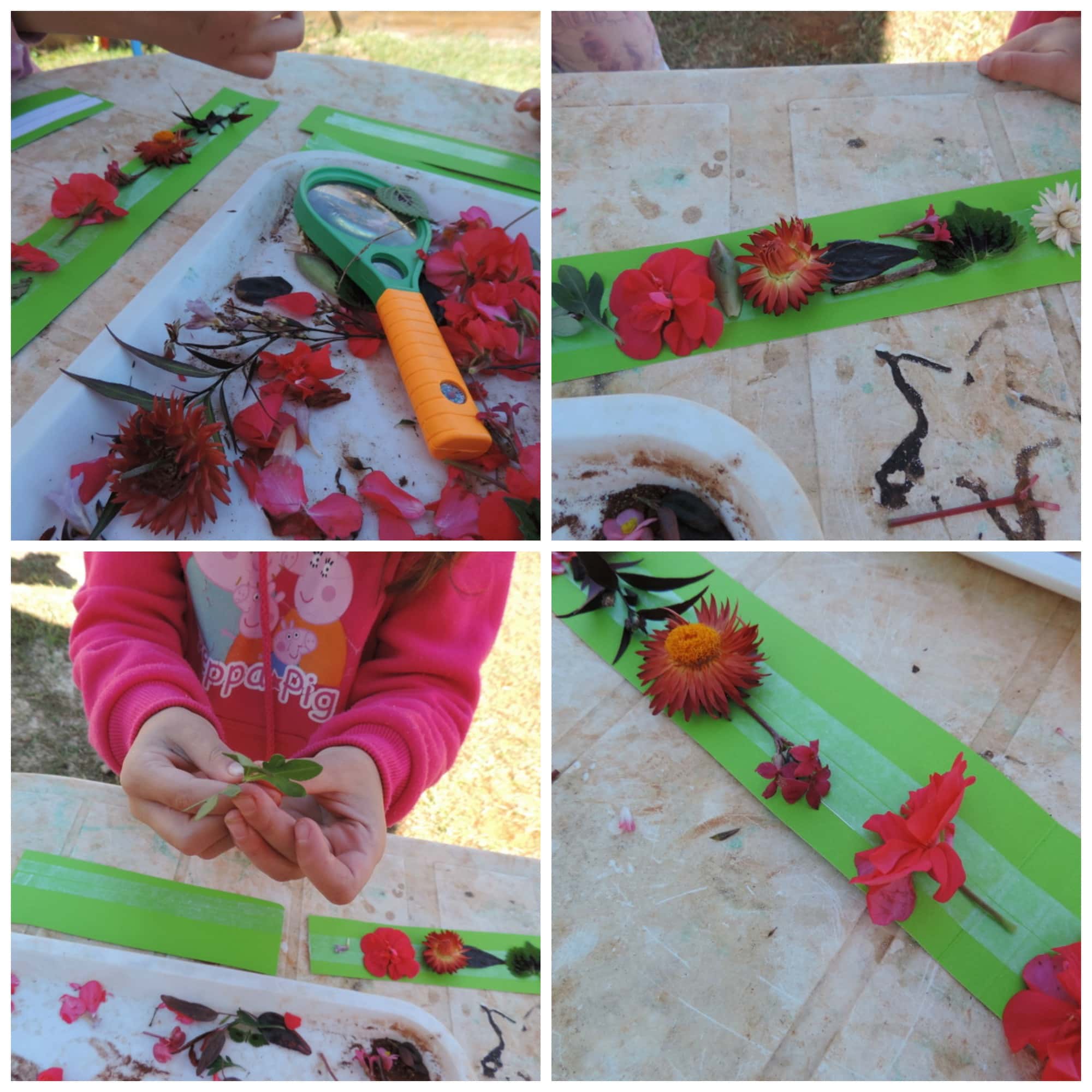 Crowns from Nature - an easy sensory activity that is also mess free! A wonderful way to incorporate natural materials into play and learning! See more at Mummy Musings and Mayhem.