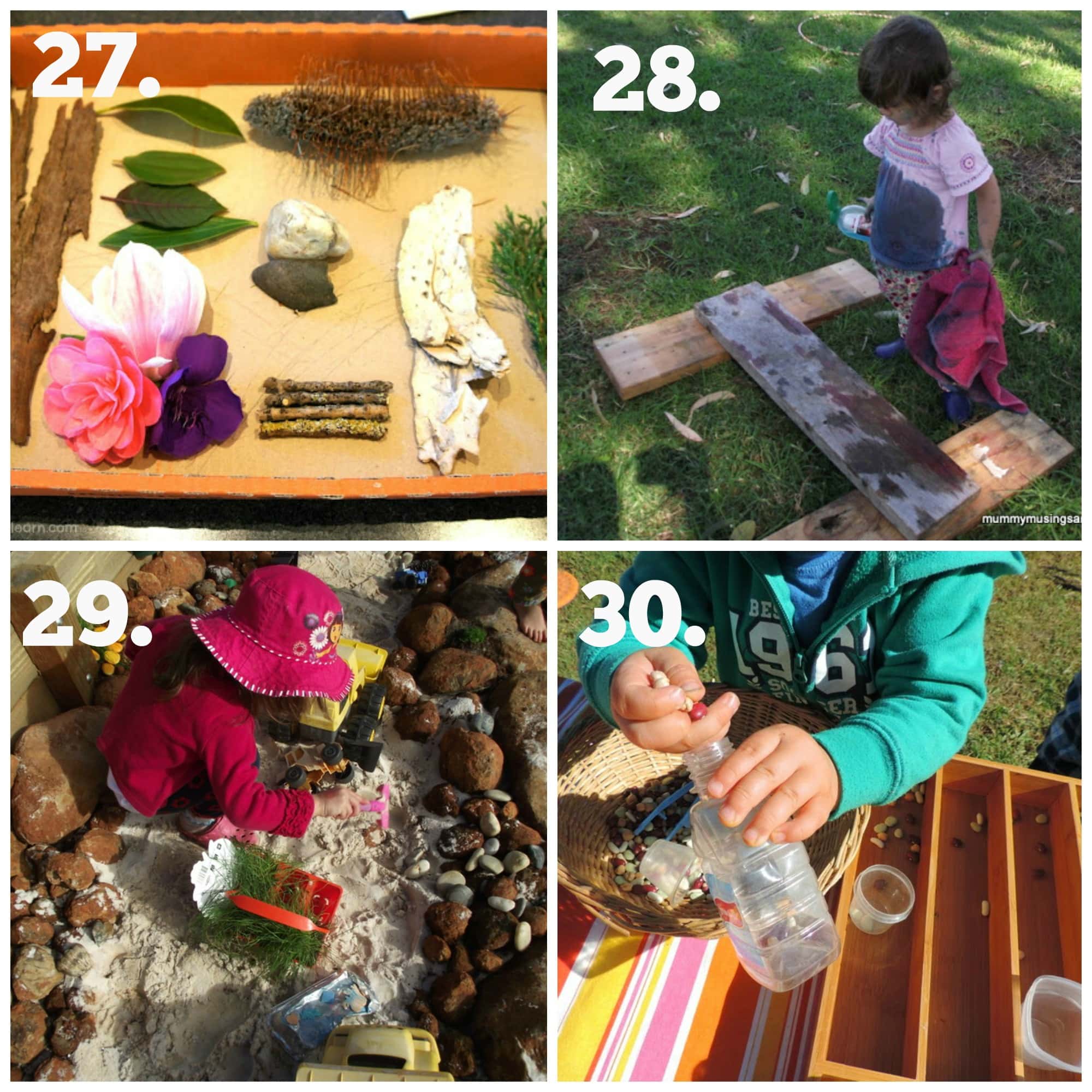 30 easy ideas to make your own baby and toddler toys using recycled materials from around the home. #3 in the Mummy Musings and Mayhem Recycled Play Series!