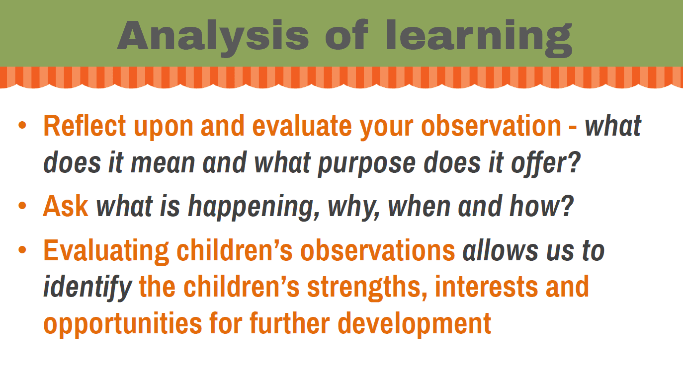 Early childhood programming made simple series for educators, leaders and teachers - tips for making it simple but effective. Part 3 discusses analysis and reflection in planning and documentation. 