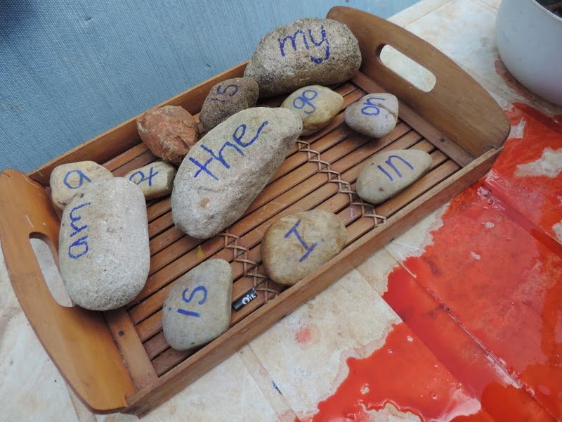 Sight Words homework for children can be boring - incorporate some play based learning and fun by taking homework outside with these easy ideas!