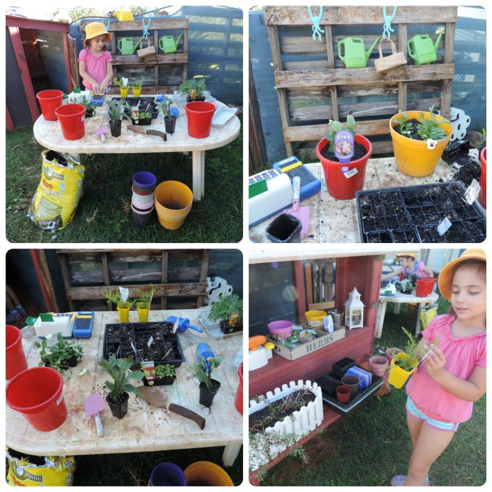 Set up this easy garden shop role play activity for children and watch them develop a love for gardening and outdoor play. Simple play based learning concepts for home educators, parents and early years teachers!