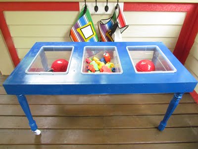 Save money and create your own sensory table for water and sand play with these 12 simple project ideas. Useful for both indoor and outdoor play!