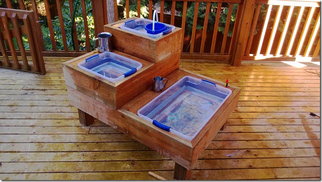 Save money and create your own sensory table for water and sand play with these 12 simple project ideas. Useful for both indoor and outdoor play!