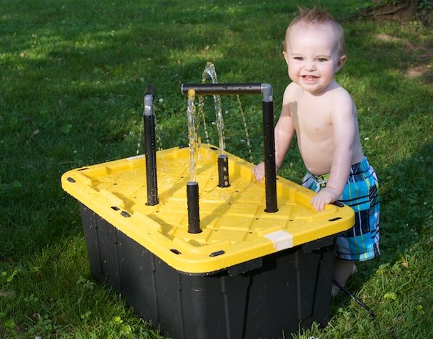 How to build your own water &amp; sand sensory table for play.