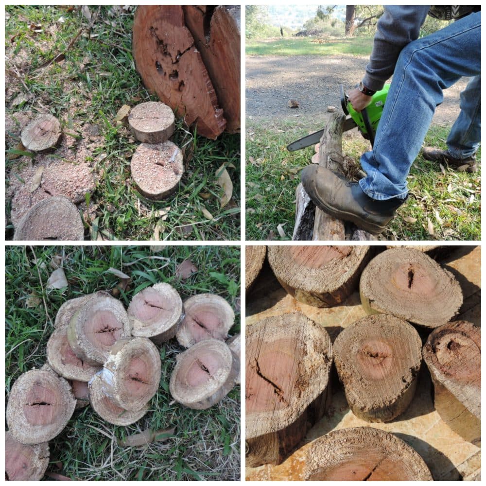 8 easy ideas to introduce play based learning activities into children's outdoor play using wooden cookies, nature and simple DIY resources. Fantastic ideas here for early childhood teachers, educators and homeschool!