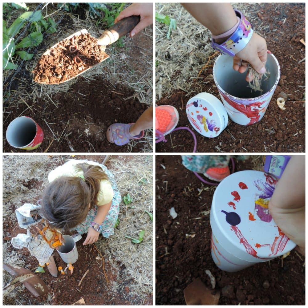 Play Based Learning! Find out how to introduce children to the concepts of sustainability and composting with this easy worm tunnel project for the garden. See all the steps at The Empowered Educator - this is a wonderful sustainable practice activity for homeschool and early childhood educators as well as parents!