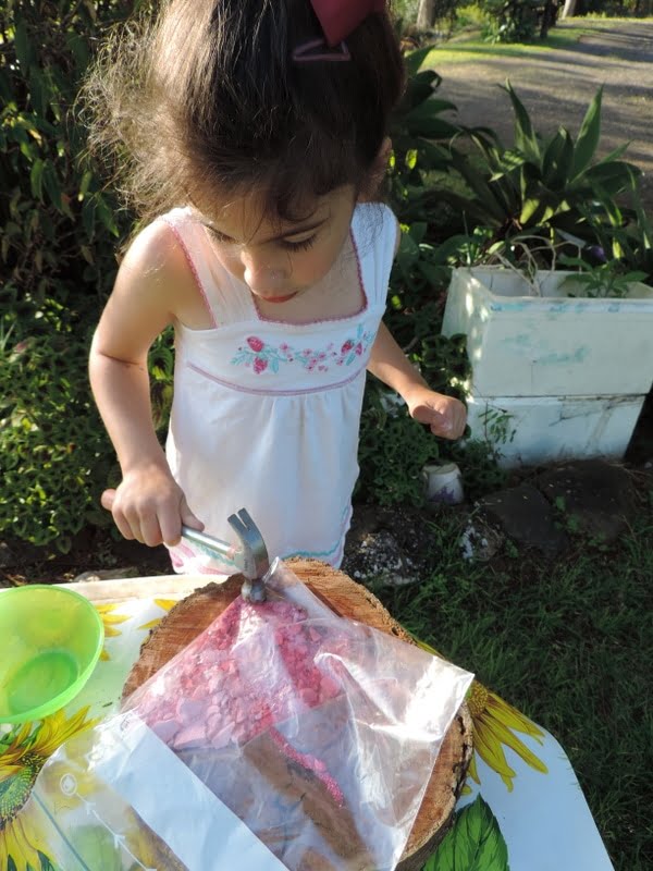 Children will love being involved in the process of making their own chalk paint to use for painting and play. Simple & budget friendly activity for early years educators, homeschoolers and parents - see how here!