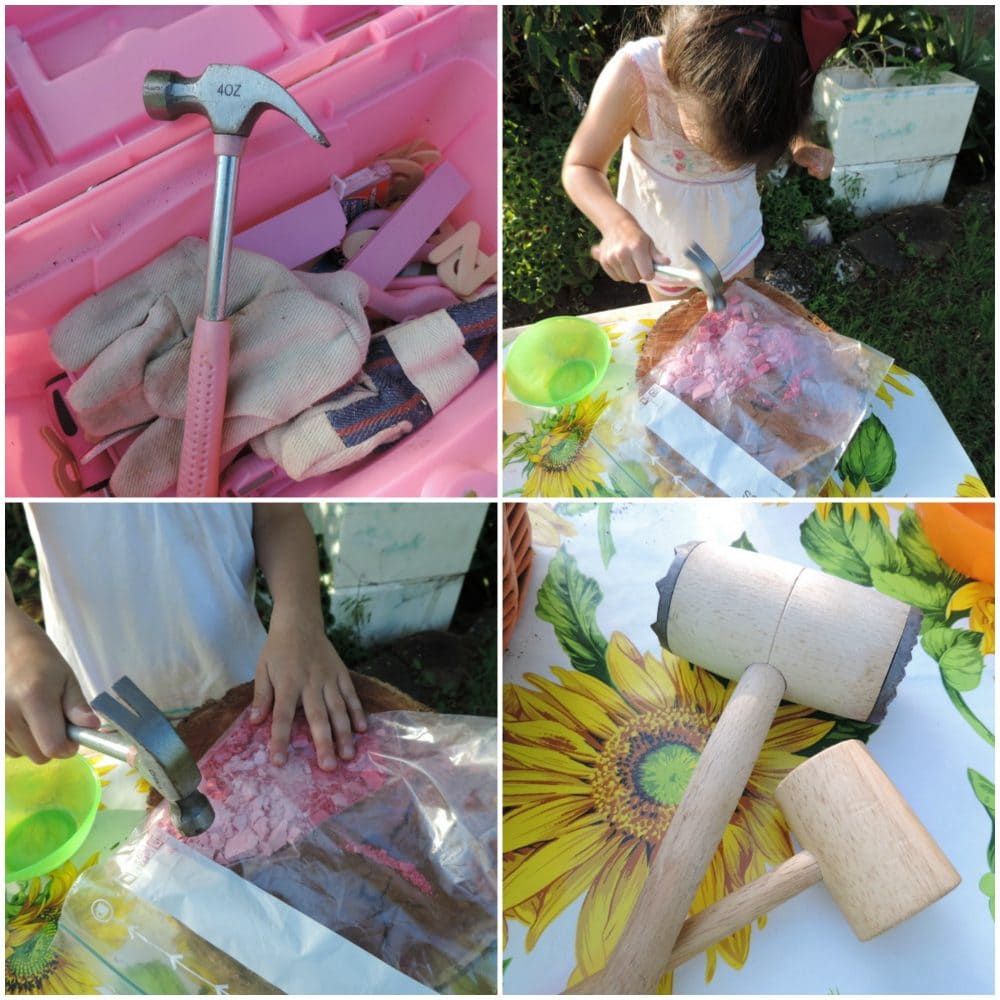 Children will love being involved in the process of making their own chalk paint to use for painting and play. Simple & budget friendly activity for early years educators, homeschoolers and parents - see how here!