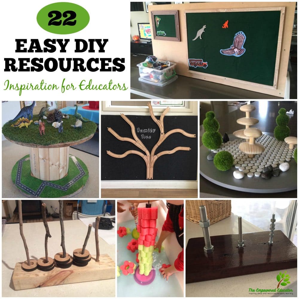 Be inspired to save money and make your own DIY resources for play and learning with this collection of easy ideas shared by real early years educators.