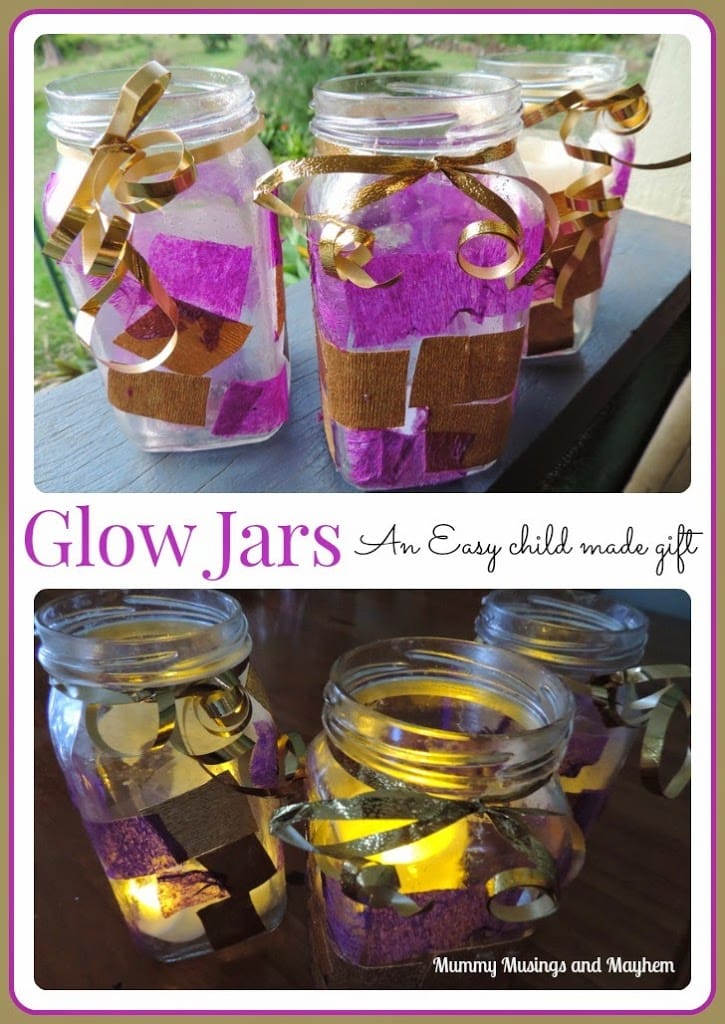 Make your own glow jars - easy gift idea for kids to make themselves! Find out how at Mummy Musings and Mayhem.com