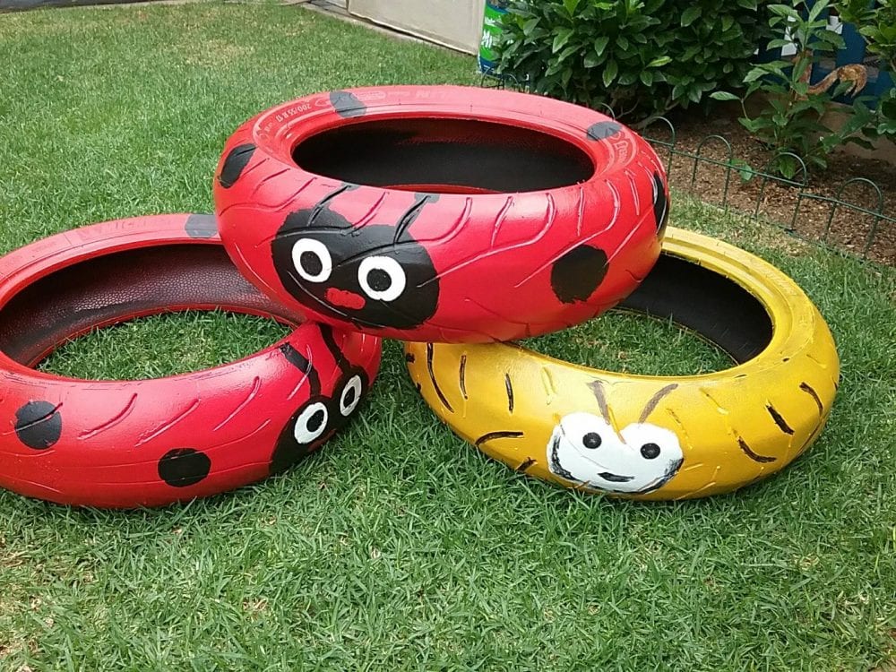 A huge collection of ideas and inspiration for reusing tyres in outdoor play creatively & safely. Save money on outdoor play equipment by upcycling! Project & safety tips included for early childhood educators and teachers.