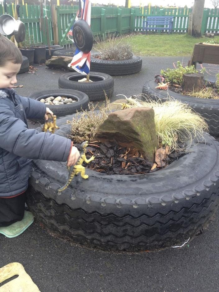 A huge collection of ideas and inspiration for reusing tyres in outdoor play creatively & safely. Save money on outdoor play equipment by upcycling! Project & safety tips included for early childhood educators and teachers.