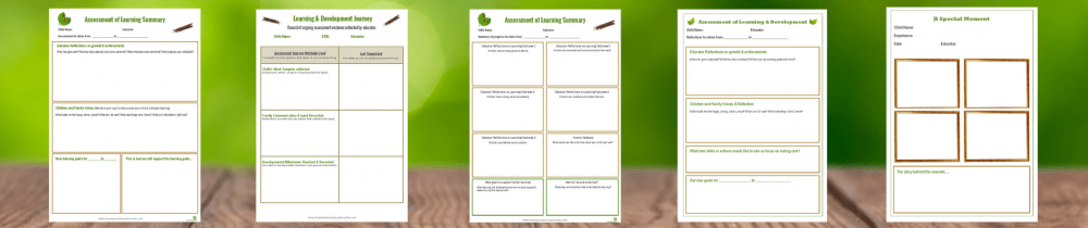 Templates to use with the Summative Assessments Toolkit for early childhood educators.