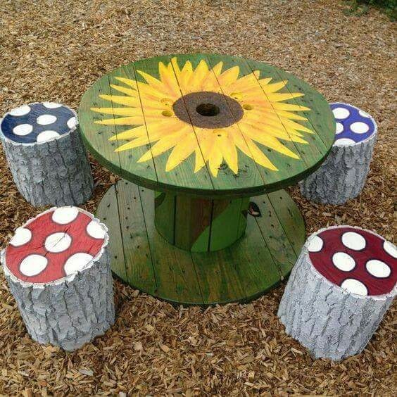 Create budget friendly & playful indoor/outdoor resources by upcycling and repurposing wooden spools and cable reels. Clever ideas to inspire early childhood teachers and parents.