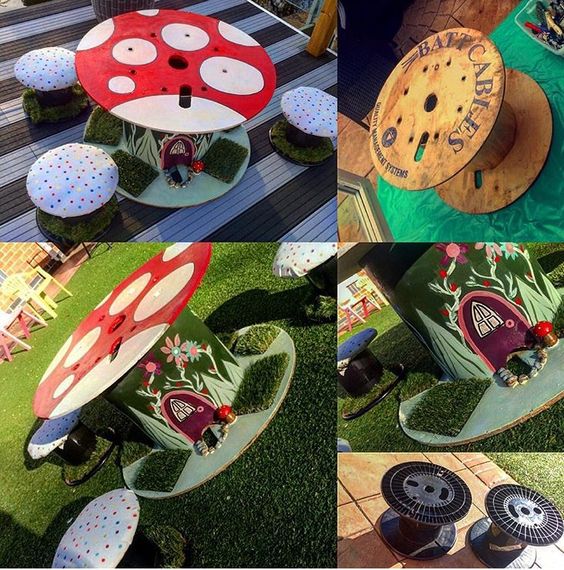 Create budget friendly & playful indoor/outdoor resources by upcycling and repurposing wooden spools and cable reels. Clever ideas to inspire early childhood teachers and parents.