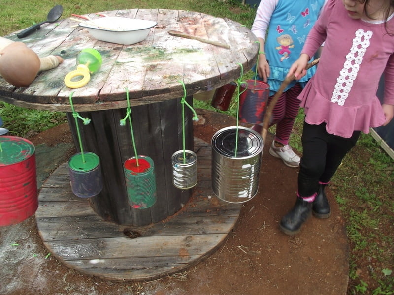 Create budget friendly & playful indoor/outdoor resources by upcycling and repurposing wooden spools and cable reels. Clever ideas to inspire early childhood teachers and parents.