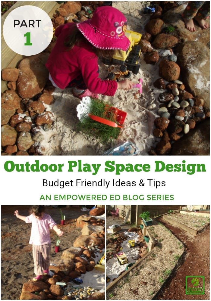 If you need to revamp tired outdoor play spaces or are ready to start designing a new space, this series will help you with simple,budget friendly ideas. Find out how to assess your current environment, incorporate recycled and natural materials and create interest areas within your outdoor area. Ideas for parents and early childhood educators - download the free ebook to help get you started!