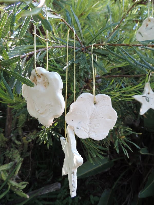 Use this easy 5 minute DIY clay dough recipe and incorporate natural materials to create unique clay nature ornaments for Christmas or whatever the imagination decides - lots of sensory and fine motor fun! Easy activity for early childhood educators and parents to try with all ages!