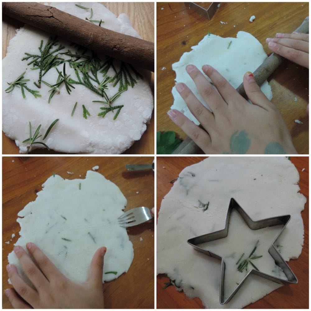 Use this easy 5 minute DIY clay dough recipe and incorporate natural materials to create unique clay nature ornaments for Christmas or whatever the imagination decides - lots of sensory and fine motor fun! Easy activity for early childhood educators and parents to try with all ages!