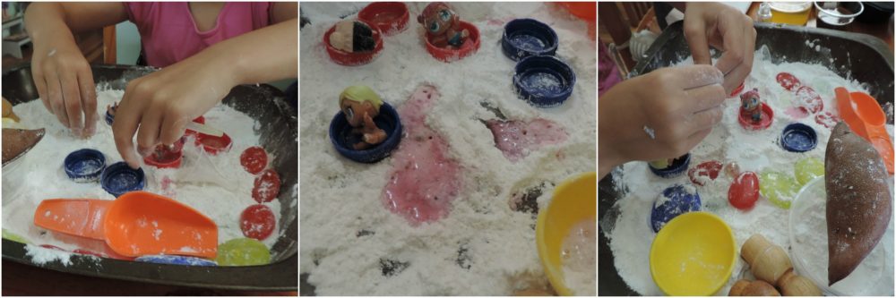 This easy sensory fine motor play activity encourages children to create their own small worlds that magically fizz!. Easy to set up with any open ended materials you have handy and a few other basic resources. Perfect for early childhood teachers, home daycare, educators, homeschool and playgroup activities.