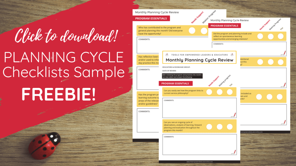 Find out what the role of educational leader in early childhood services really means, how to lead and begin taking action with the free planning checklists from The Empowered Educator! #checklist #educationalleaderchecklist #educationalleadership #teachertools #earlychildhood #educationalresources