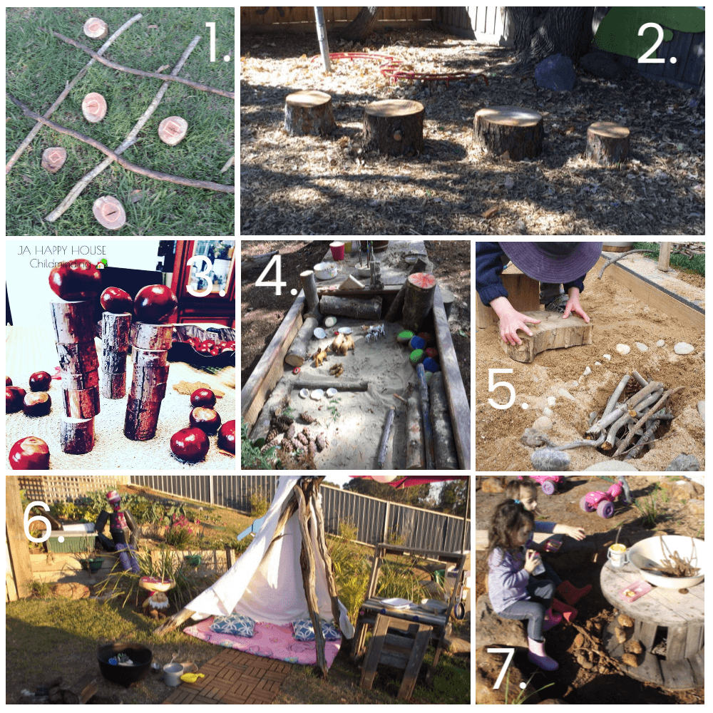 If you want to add more opportunities for nature play to your early learning environments, start with these simple ideas from educators!Parents, early childhood educators and teachers can browse through this huge collection of photo inspiration to encourage playful learning in early childhood environments. #teacherresources #natureplayideas #natureplayactivities #natureplayindoors #preschool #natureplaybackyard #natureplaytoddlers