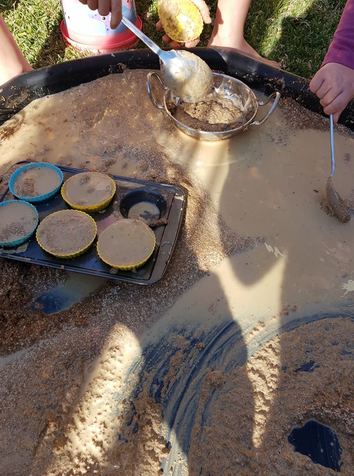 Add interest to the children's outdoor play areas with this inspiring educator compilation of simple mud kitchen and digging play spaces for children by The Empowered Educator.