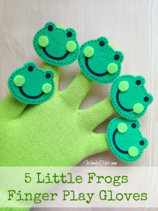 five little frogs finger puppets 