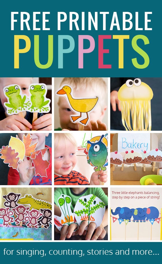 printable puppets for ealry learning 