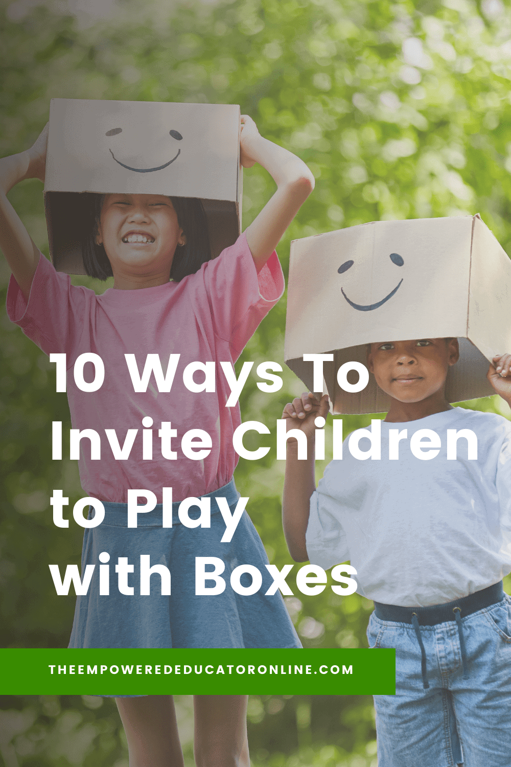 10 Ways To Invite Children to Play with Boxes pin (1) 10 Ways To Invite Children to Play with Boxes pin (1)