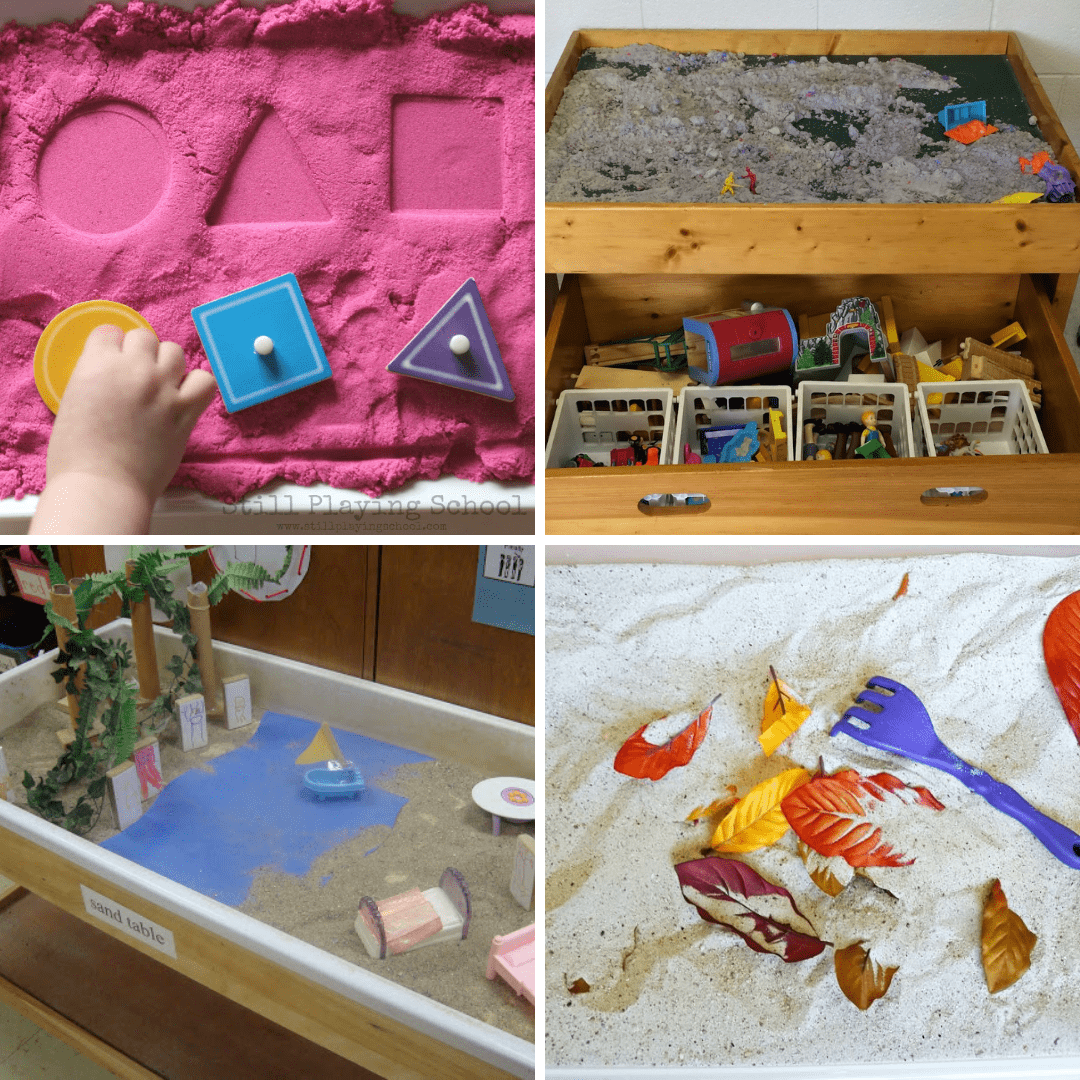 Invite and encourage simple sensory sand play when you try one of these easy ideas. Perfect for educators and homeschool!