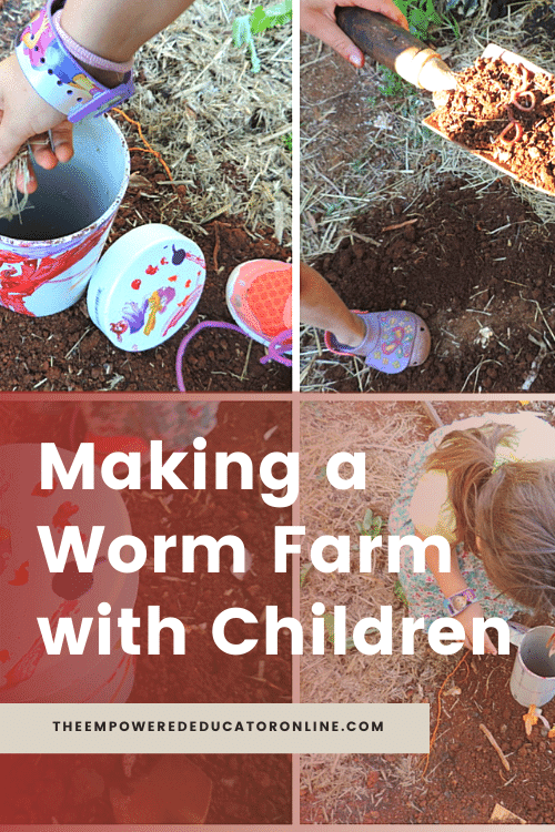 making a worm farm with children pin