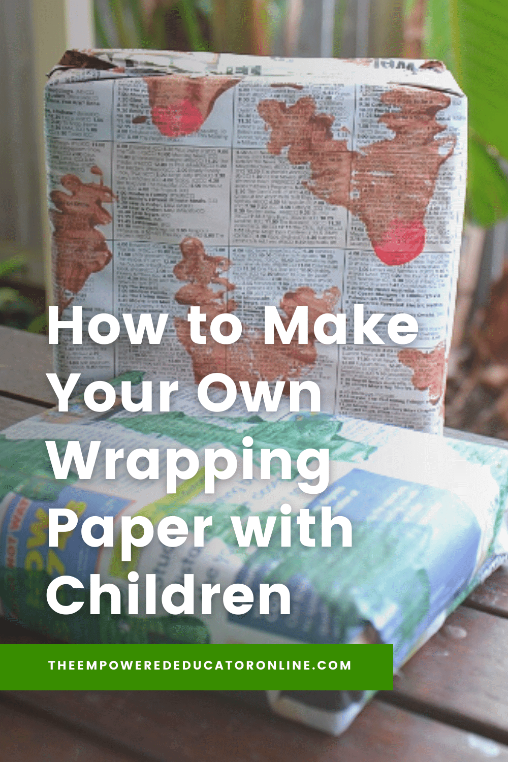 how to make wrapping paper with children